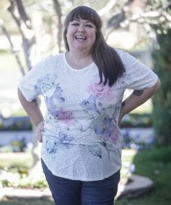 Boutique Simplified Sound Of Silence Short Sleeve Top 2X