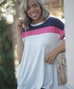 Boutique Simplified Sweet Caroline Short Sleeve Top