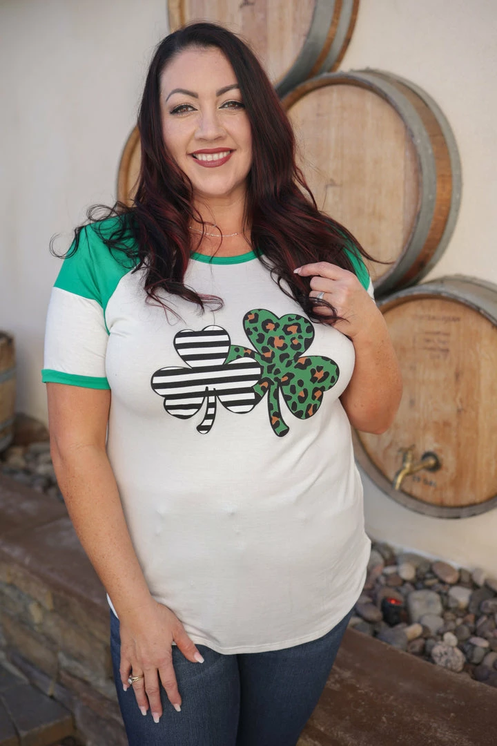Boutique Simplified Lucky Leopard Raglan 3 Boutique Simplified Lucky Leopard Raglan
