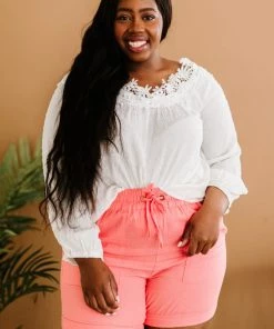 Trendsi Linen Love Cuffed Shorts In Coral (GHG-2X) GHG- Shop Singles 18 Trendsi Linen Love Cuffed Shorts In Coral (GHG-2X) GHG- Shop Singles