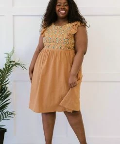 Trendsi Apparel Canyon Walks Embroidered Mini Dress