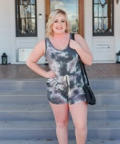 No Ship Drop Ship Clearly The Winner Tie Dye Romper