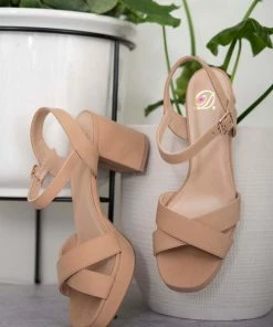 Trendsi Genuine Joy Crisscross Block Heel Sandals Apparel