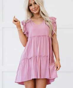 Trendsi Call Me Later Tiered Mini Dress In Light Rose 22 Trendsi Call Me Later Tiered Mini Dress In Light Rose