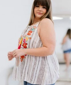 Trendsi Serenade Me Embroidered Sleeveless Blouse (GHG-S) GHG- Shop Singles