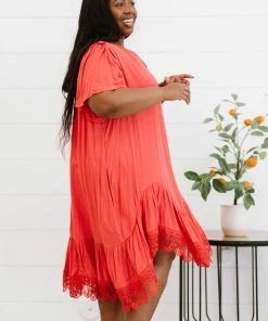 Trendsi Fly With Me Button Down Ruffle Dress