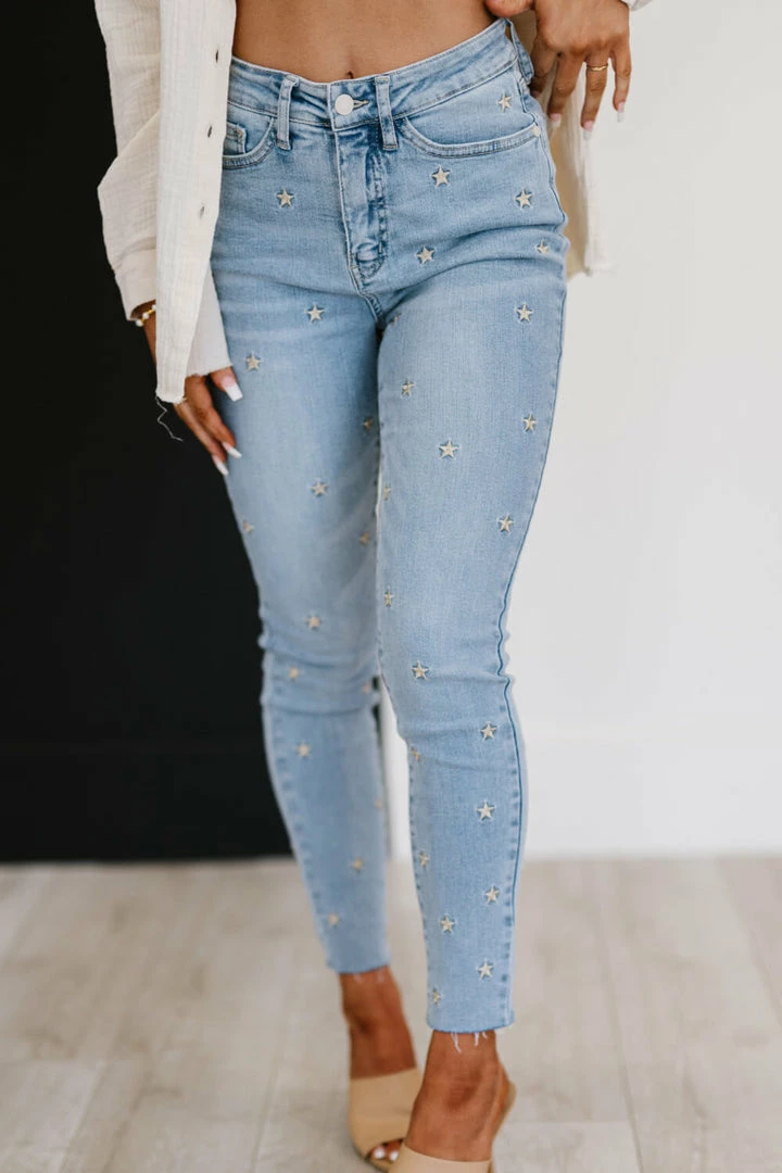 Trendsi Judy Blue All The Stars Embroidered Skinny Jeans Apparel 10 Trendsi Judy Blue All The Stars Embroidered Skinny Jeans Apparel