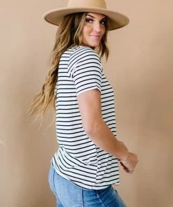 Trendsi Mix It Up Leopard And Striped Tee