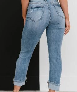 Trendsi Taking It Easy Distressed Straight Leg Jeans Apparel