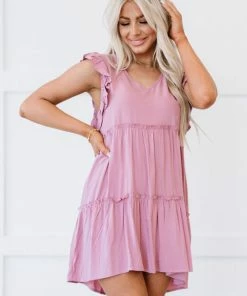 Trendsi Call Me Later Tiered Mini Dress In Light Rose 23 Trendsi Call Me Later Tiered Mini Dress In Light Rose