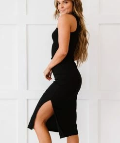 Trendsi Racerback Ribbed Dress Dresses + Skirts + Jumpsuits