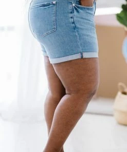 Trendsi Apparel Judy Blue Trisha High Rise Cuffed Denim Shorts