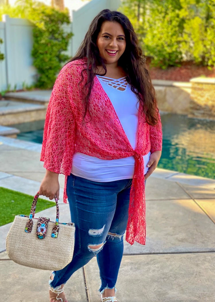 Boutique Simplified Lace Floral Kimono 4 Boutique Simplified Lace Floral Kimono