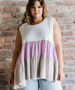 Trendsi Apparel Watching The Sunset Color Block Babydoll Tank