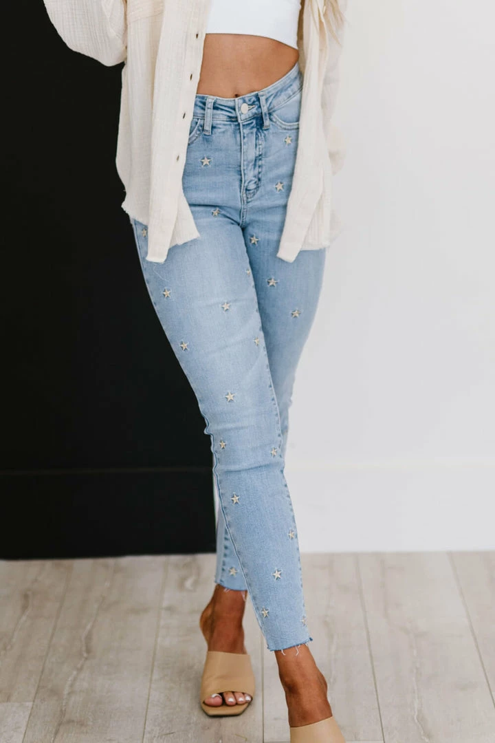 Trendsi Judy Blue All The Stars Embroidered Skinny Jeans Apparel 12 Trendsi Judy Blue All The Stars Embroidered Skinny Jeans Apparel