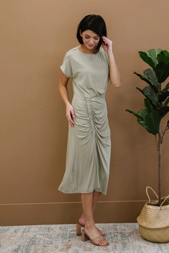 Trendsi Manhattan Nights Ruched Midi Dress (GHG-S & L) GHG- Shop Singles 3 Trendsi Manhattan Nights Ruched Midi Dress (GHG-S & L) GHG- Shop Singles