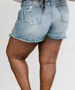 Trendsi Judy Blue Desi High Rise Button Fly Cutoff Shorts (GHG-1XL) M