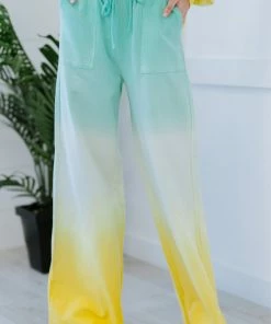 Trendsi Summer Breeze Ombre Wide Leg Sweat Pants Apparel