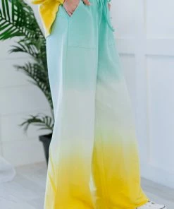 Trendsi Summer Breeze Ombre Wide Leg Sweat Pants Apparel