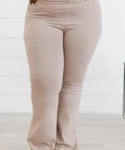 Trendsi Apparel Keep It Up Flare Yoga Pants In Ash Mocha