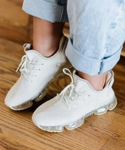 Trendsi Morning Run Athletic Sneakers In Beige Apparel