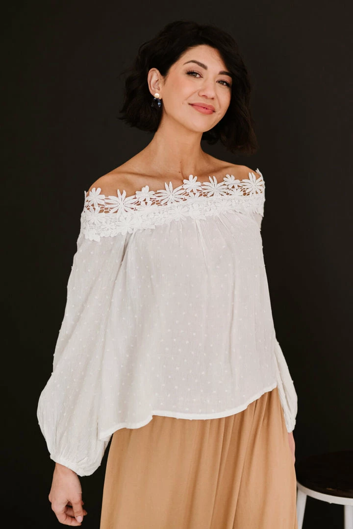 Trendsi Ladue Crochet Trim Top (GHG-S) GHG- Shop Singles 2 Trendsi Ladue Crochet Trim Top (GHG-S) GHG- Shop Singles