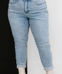 Trendsi Judy Blue All The Stars Embroidered Skinny Jeans Apparel