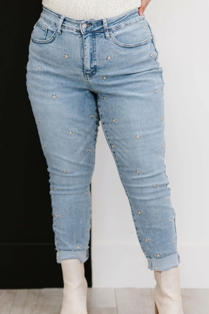 Trendsi Judy Blue All The Stars Embroidered Skinny Jeans Apparel 1 Trendsi Judy Blue All The Stars Embroidered Skinny Jeans Apparel
