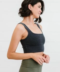 Trendsi Apparel On Your A-Game Acid Wash Ribbed Cropped Cami