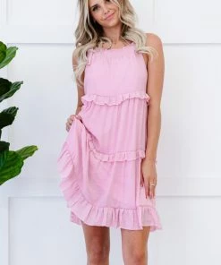 Trendsi Save For Later Ruffle Detail Tiered Sleeveless Dress Apparel