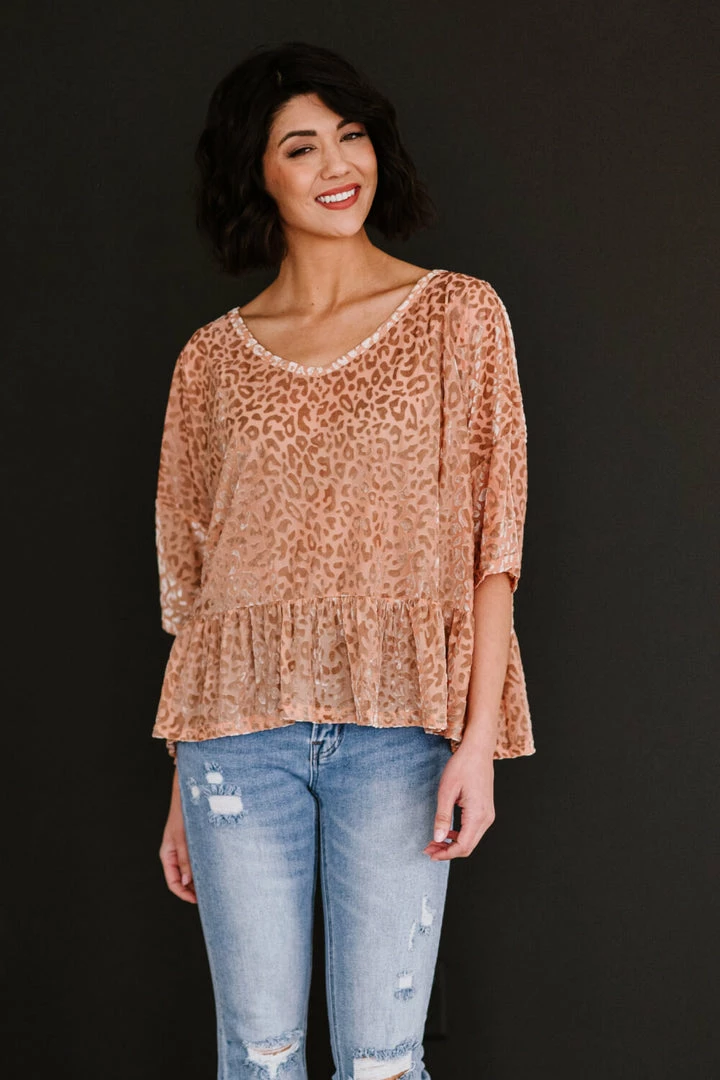 Trendsi Apparel Cheers To You Leopard Burnout Top 9 Trendsi Apparel Cheers To You Leopard Burnout Top