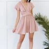 Trendsi All Dressed Up Lace-Up Mini Dress