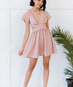 Trendsi All Dressed Up Lace-Up Mini Dress