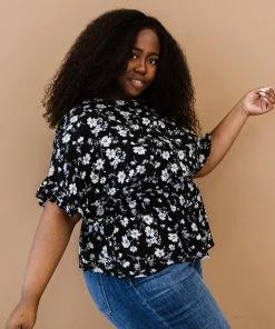 Trendsi Apparel Floral Peplum Blouse