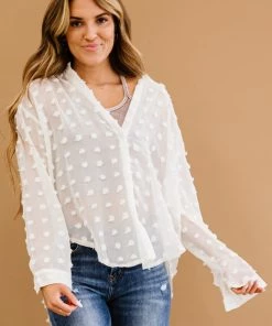 Trendsi Apparel Good Chemistry Swiss Dot Button Up Shirt