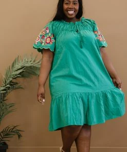 Trendsi Flowers For You Embroidered Dress In Green 20 Trendsi Flowers For You Embroidered Dress In Green