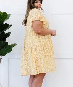 Trendsi Fresh As A Daisy Floral Tiered Mini Dress Apparel
