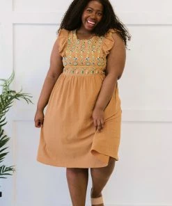 Trendsi Apparel Canyon Walks Embroidered Mini Dress