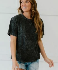 Trendsi Flashback Acid Wash Pocket Tee