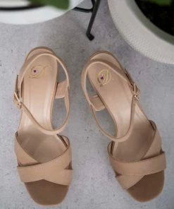 Trendsi Genuine Joy Crisscross Block Heel Sandals Apparel