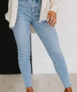 Trendsi Judy Blue All The Stars Embroidered Skinny Jeans Apparel 26 Trendsi Judy Blue All The Stars Embroidered Skinny Jeans Apparel