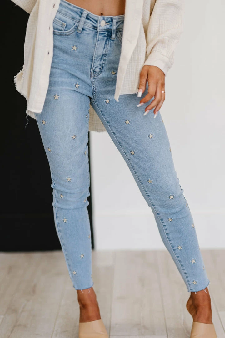 Trendsi Judy Blue All The Stars Embroidered Skinny Jeans Apparel 11 Trendsi Judy Blue All The Stars Embroidered Skinny Jeans Apparel