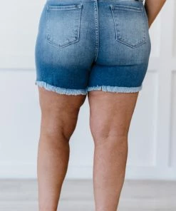 Trendsi Kancan Elizabeth Full Size Frayed Button-Fly Shorts Apparel