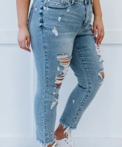 Trendsi Judy Blue Beth High-Rise Distressed Skinny Jeans Apparel