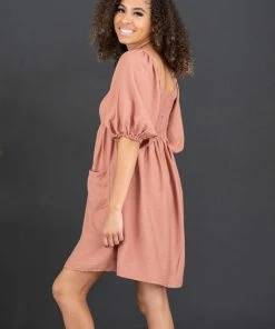 Trendsi I Promise Puff Sleeve Dress Apparel