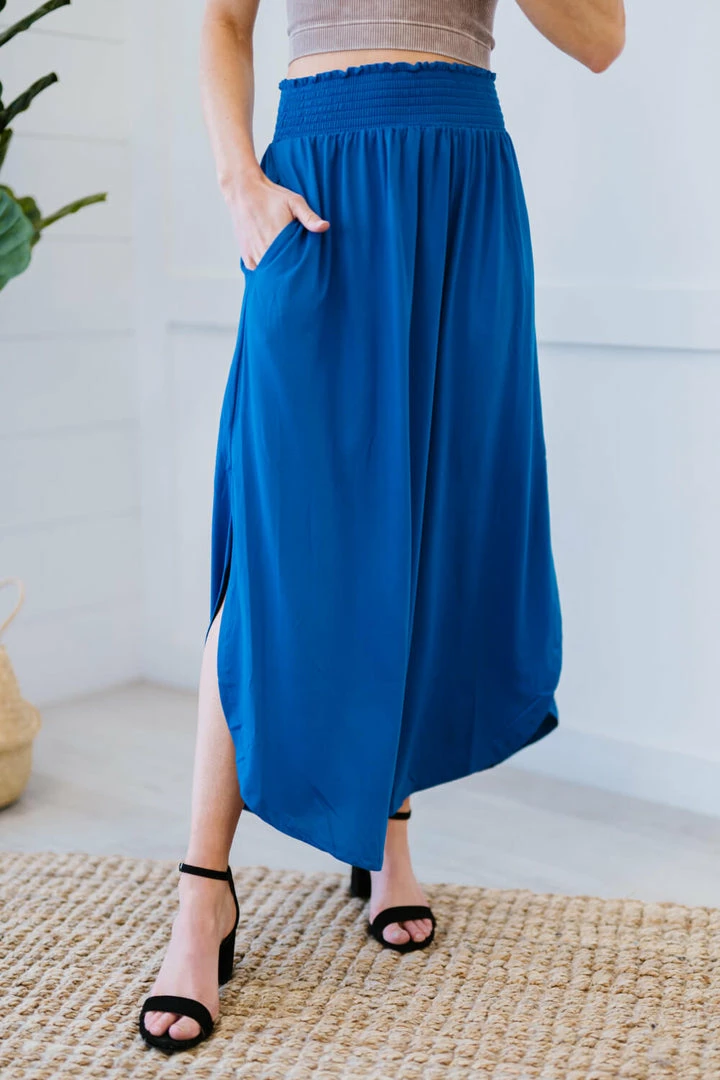 Trendsi Hanley Midi Skirt - Blue & Camel (GHG-S-BLUE) 4 Trendsi Hanley Midi Skirt - Blue & Camel (GHG-S-BLUE)