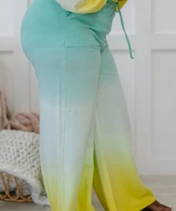 Trendsi Summer Breeze Ombre Wide Leg Sweat Pants Apparel
