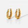 Trendsi Devoted To You Twisted Hoop Earrings