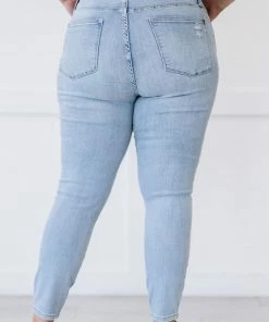 Trendsi Judy Blue Jen High-Waist Distressed Skinny Jeans Apparel