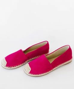 Trendsi In Step Espadrille Slip-On Flats In Fuchsia Apparel